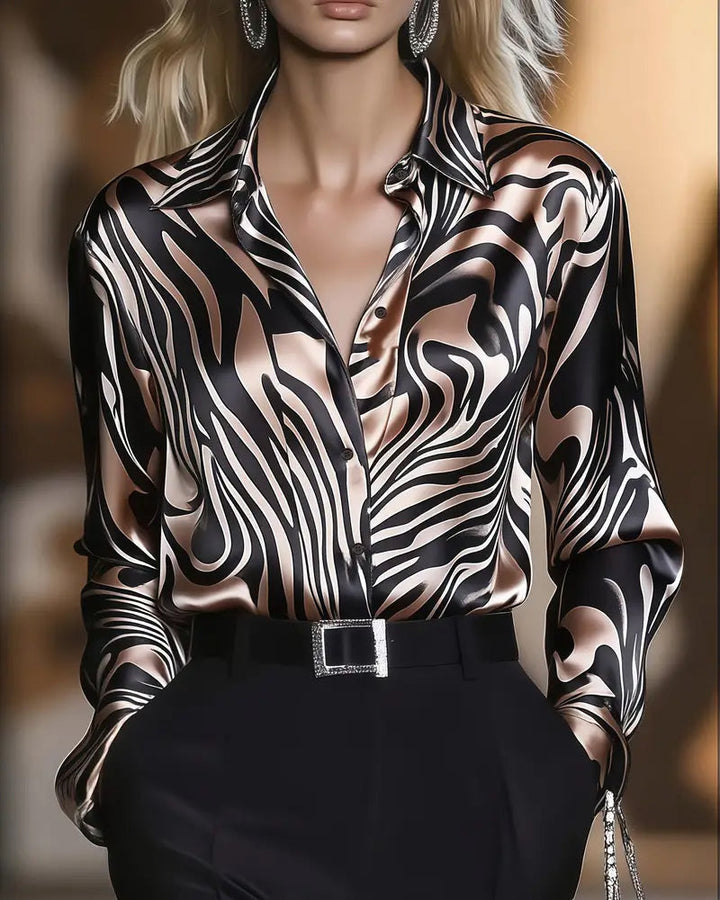 Elegante en trendy gedrukt overhemd