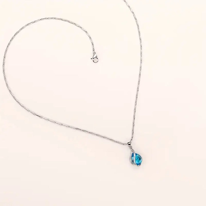 Elegante blauwe steen halsketting