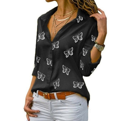 Sophie™ Vlinderprint Kraagbluse