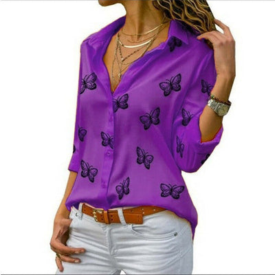 Sophie™ Vlinderprint Kraagbluse