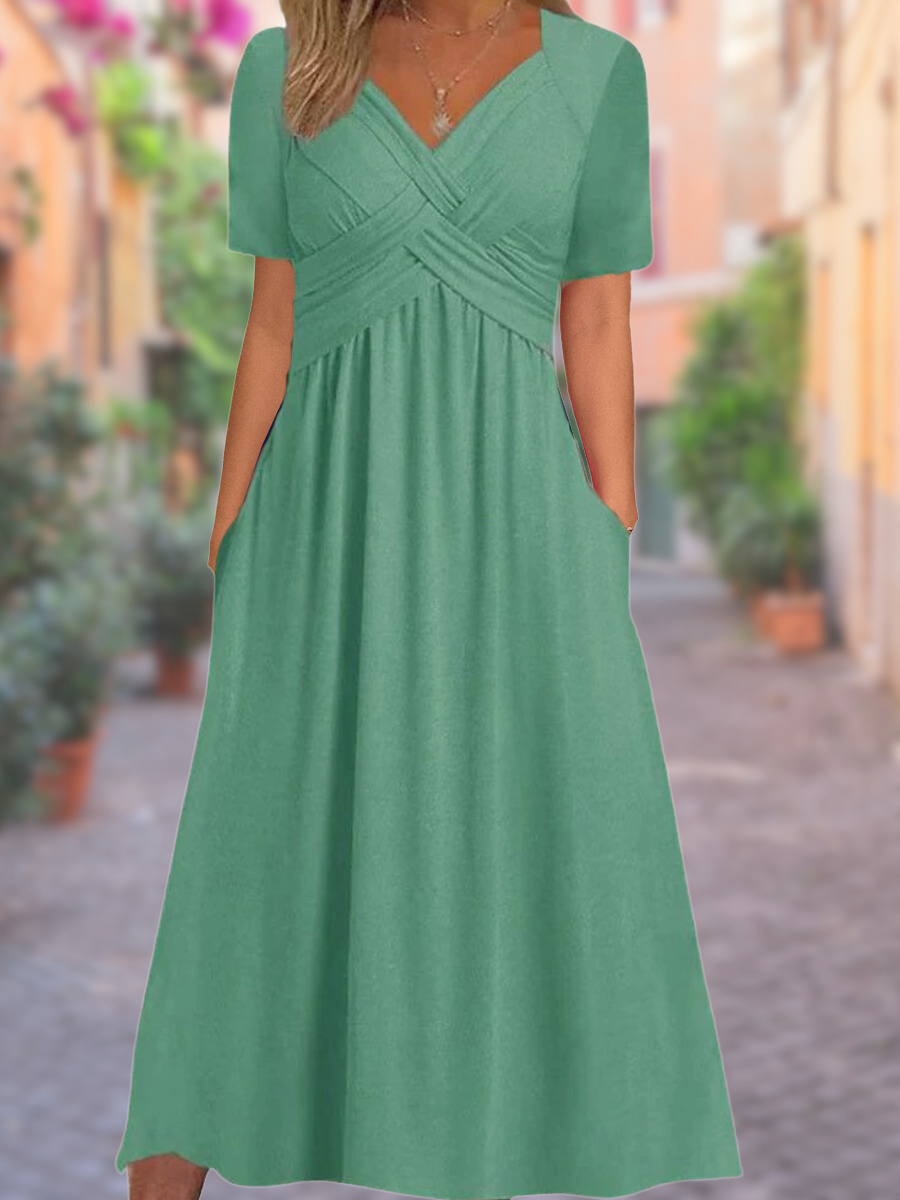Aria™ - Comfortabele jurk met V-hals