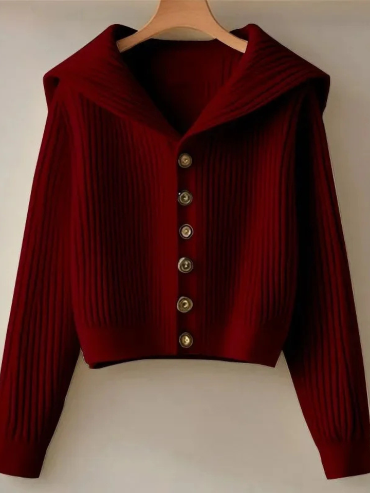 Melina Gebreide Cardigan met Ribstructuur