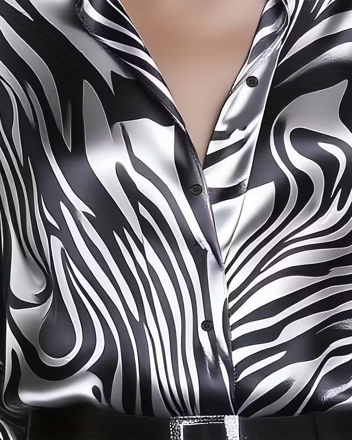 Elegante en trendy gedrukt overhemd