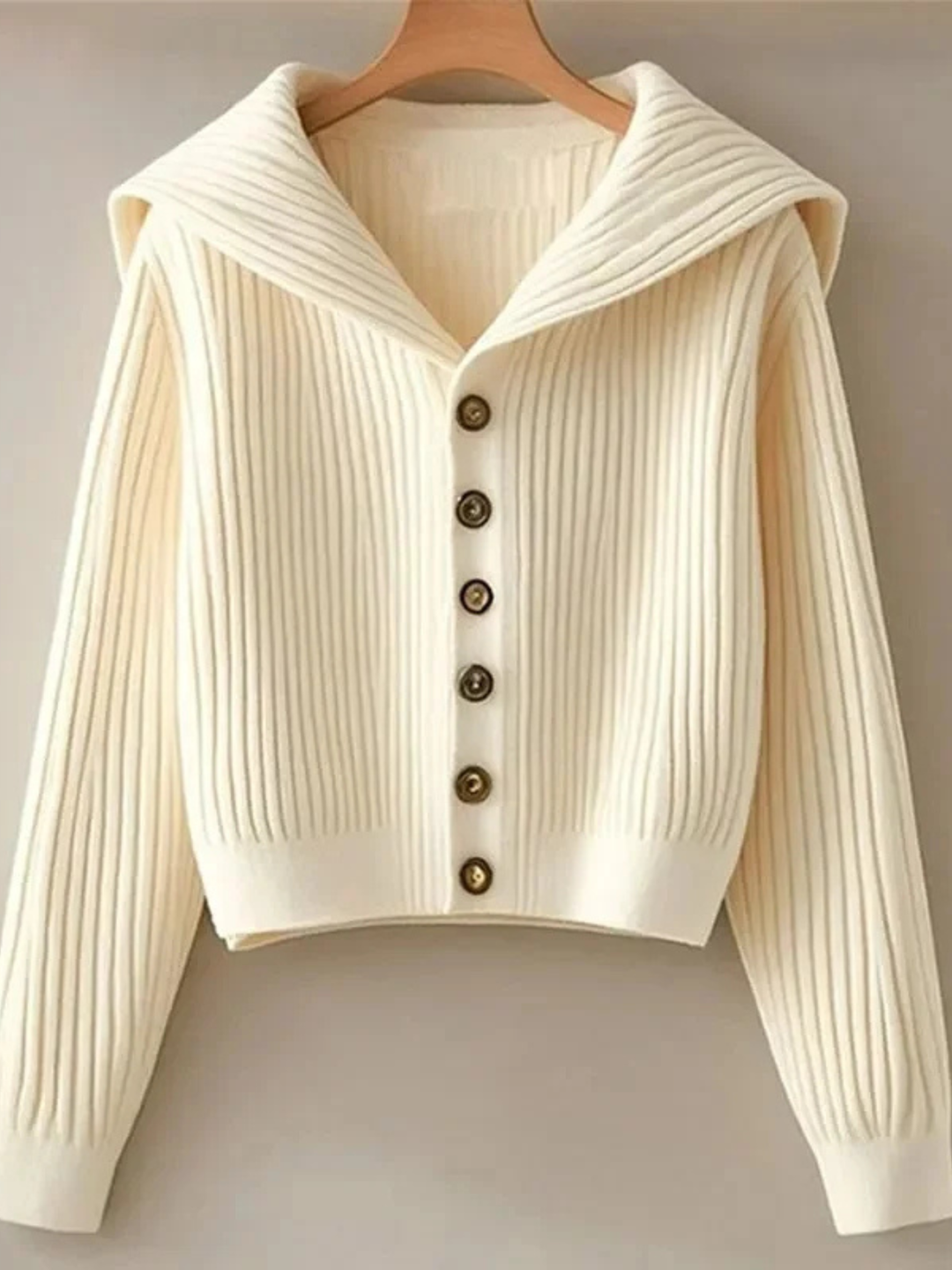 Melina Gebreide Cardigan met Ribstructuur