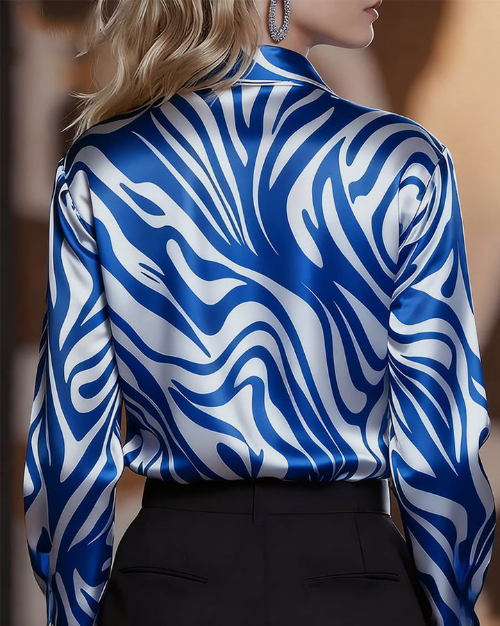 Elegante en trendy gedrukt overhemd