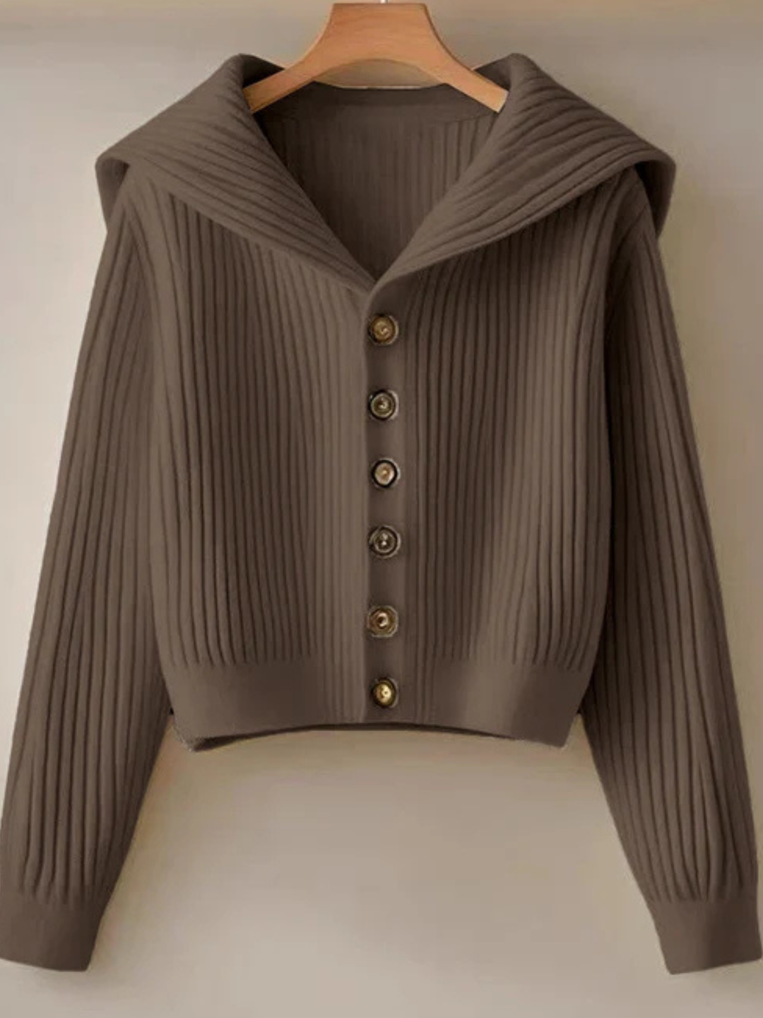 Melina Gebreide Cardigan met Ribstructuur