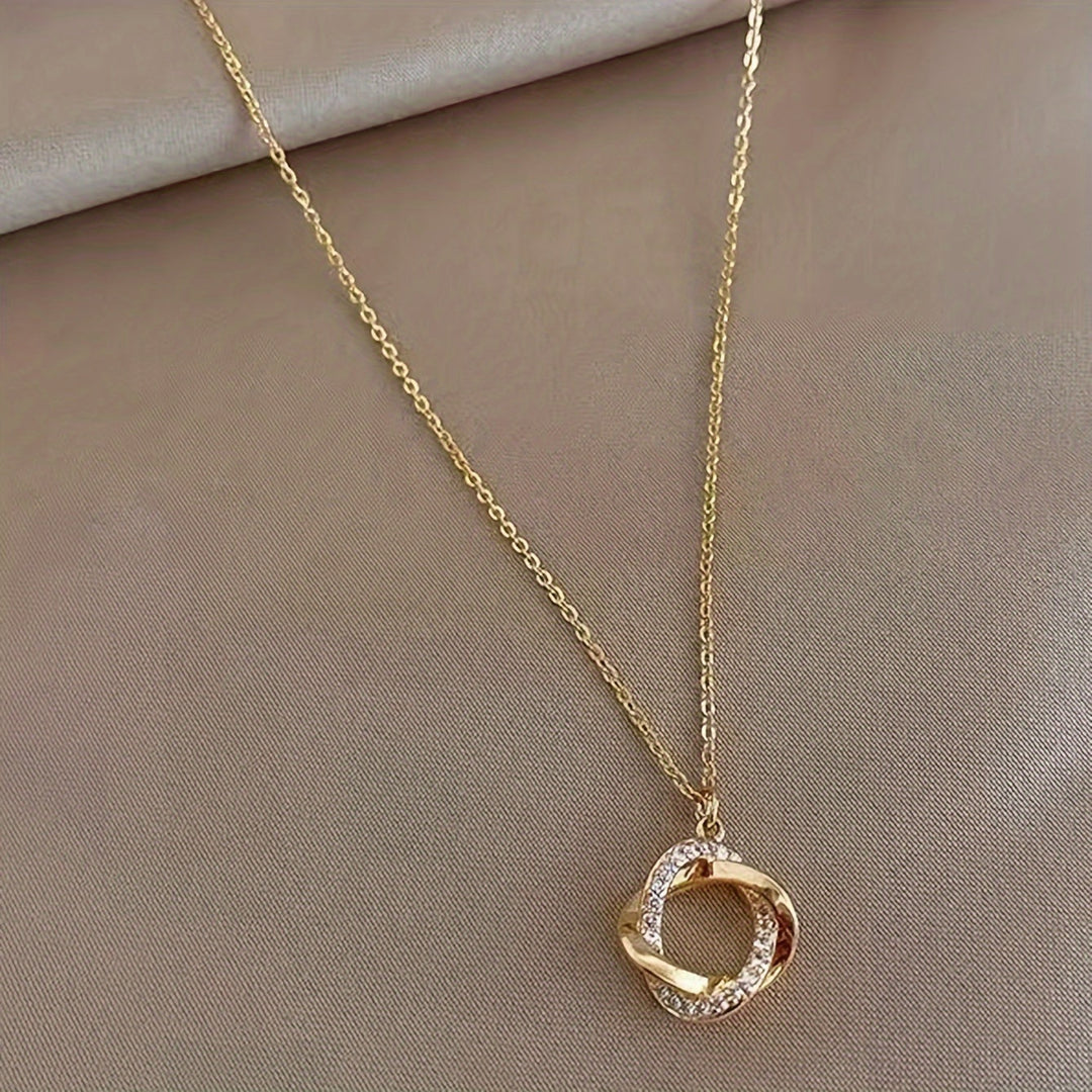 Elegante hangerketting met gesimuleerde diamanten