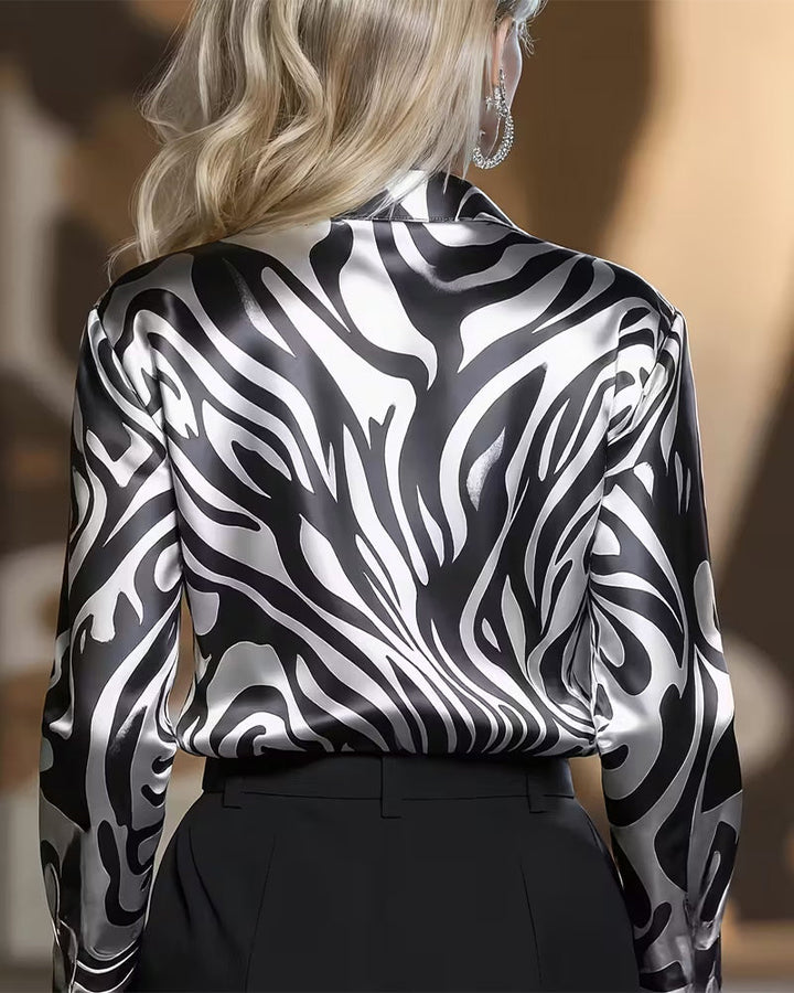 Elegante en trendy gedrukt overhemd
