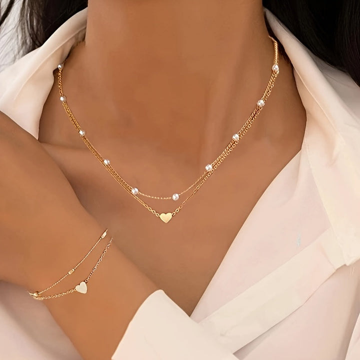 Elegante Minimalistische Halsketting- en Armbandset