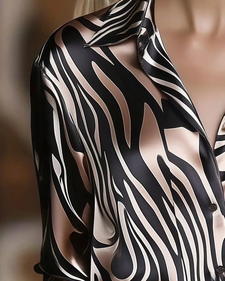 Elegante en trendy gedrukt overhemd