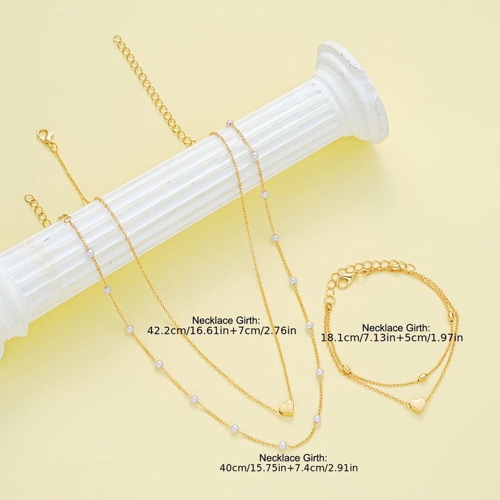 Elegante Minimalistische Halsketting- en Armbandset