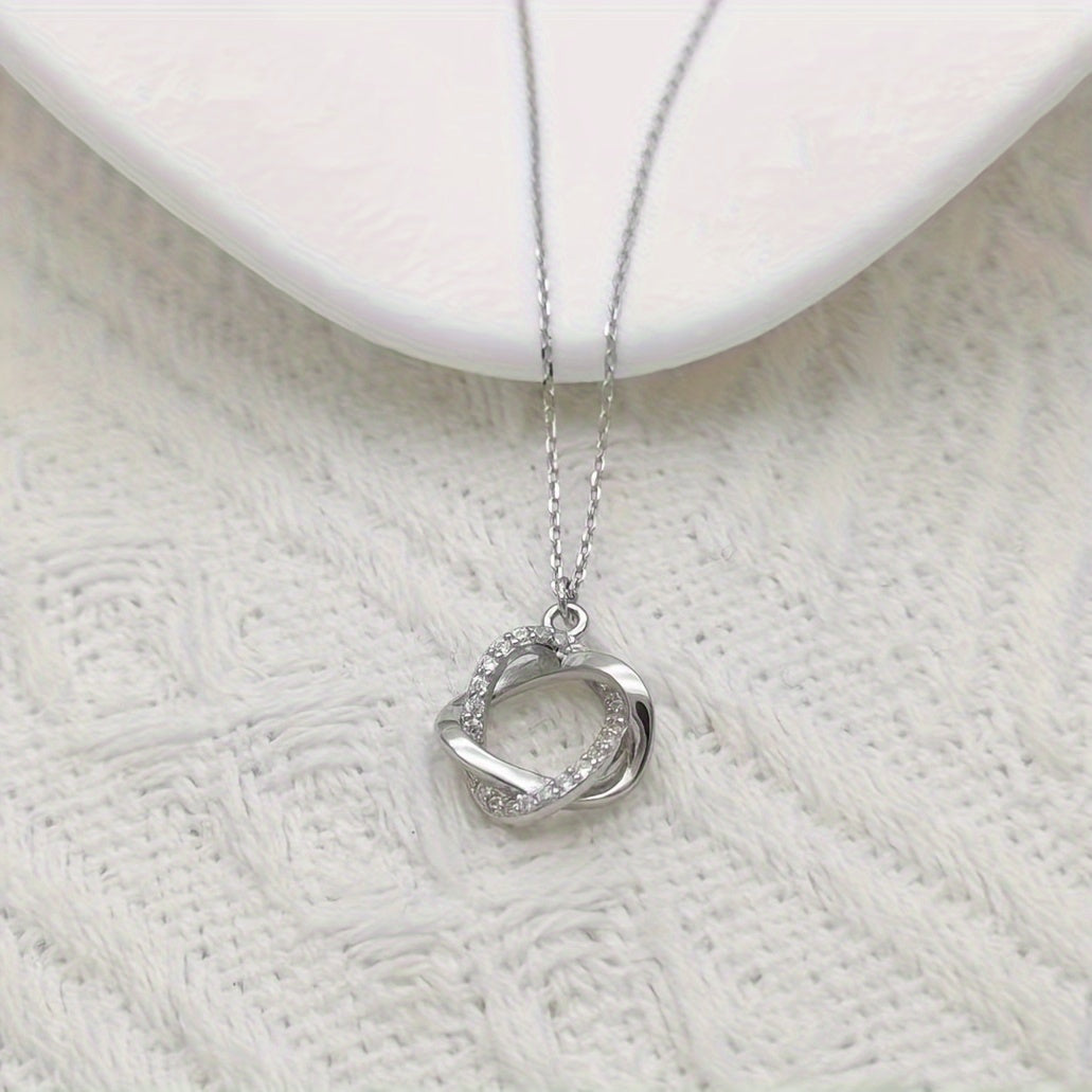 Elegante hangerketting met gesimuleerde diamanten