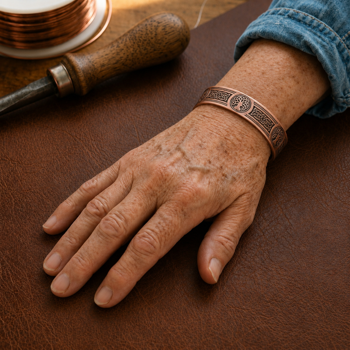 Koperen armband Bough