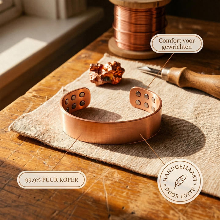 Eenvoudige koperen armband