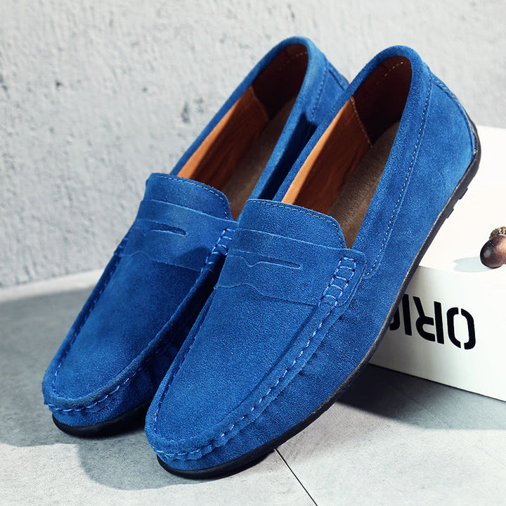 Retro suède herens loafers