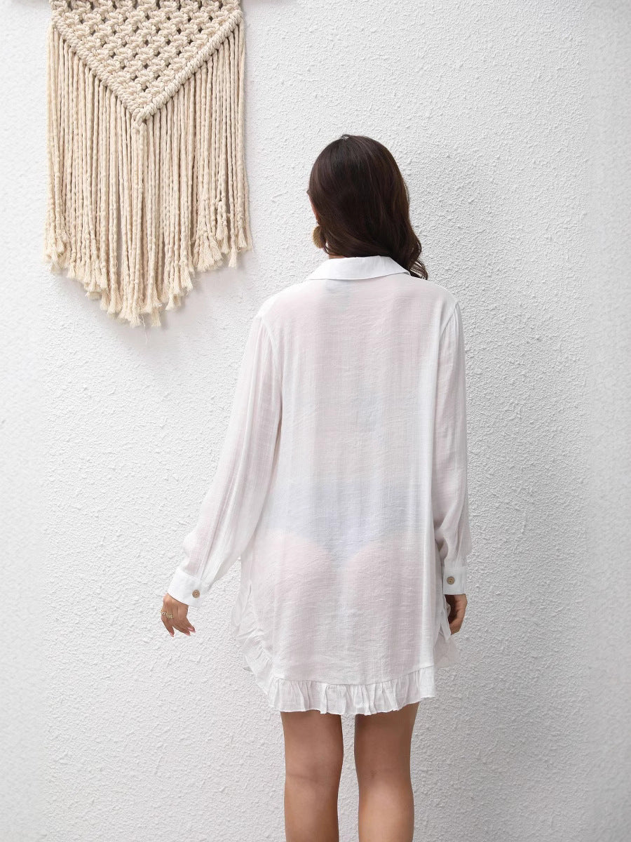 Esméa™ Gerimpelde Katoenen Strandblouse