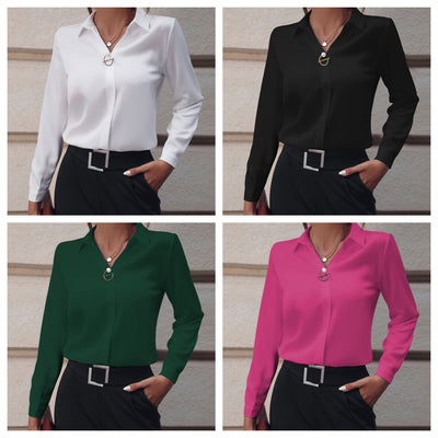 Mica™ Elegant Slim-Fit Blouse