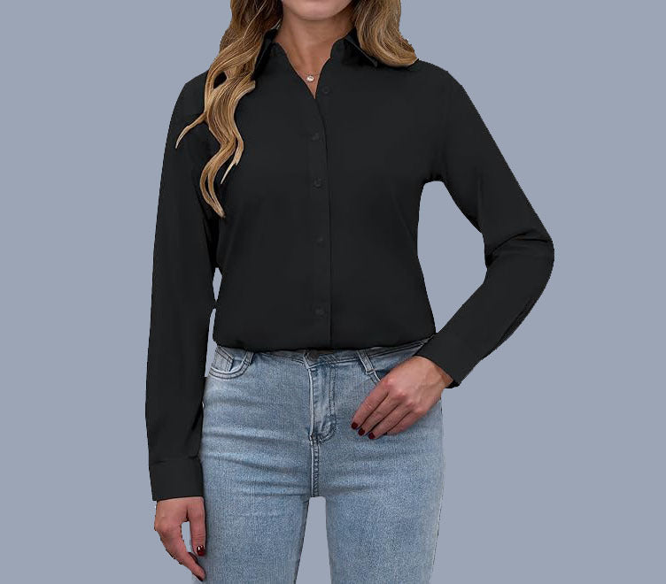 Sara™ Losse Polo Kraag Shirt