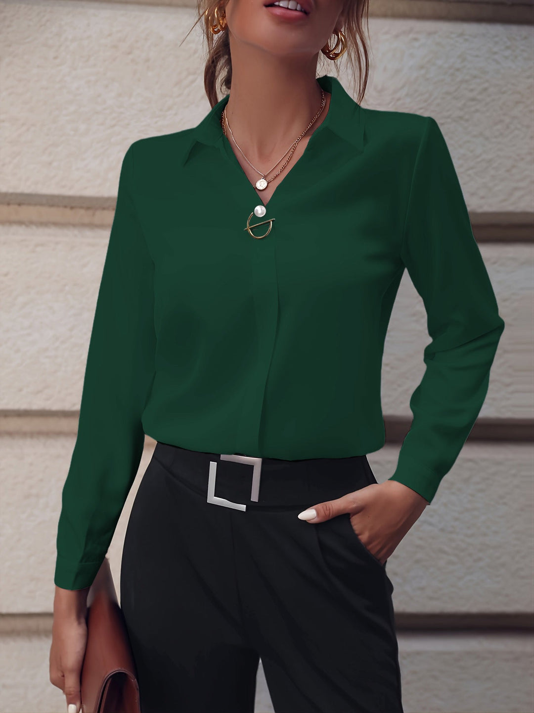 Mica™ Elegant Slim-Fit Blouse