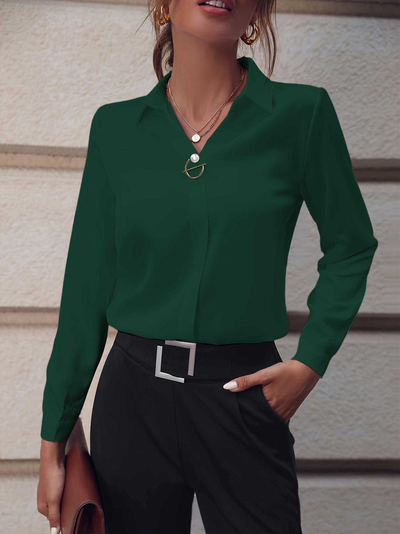 Mica™ Elegant Slim-Fit Blouse