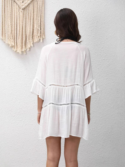 Zaira™ kanten wijde mouw mini jurk