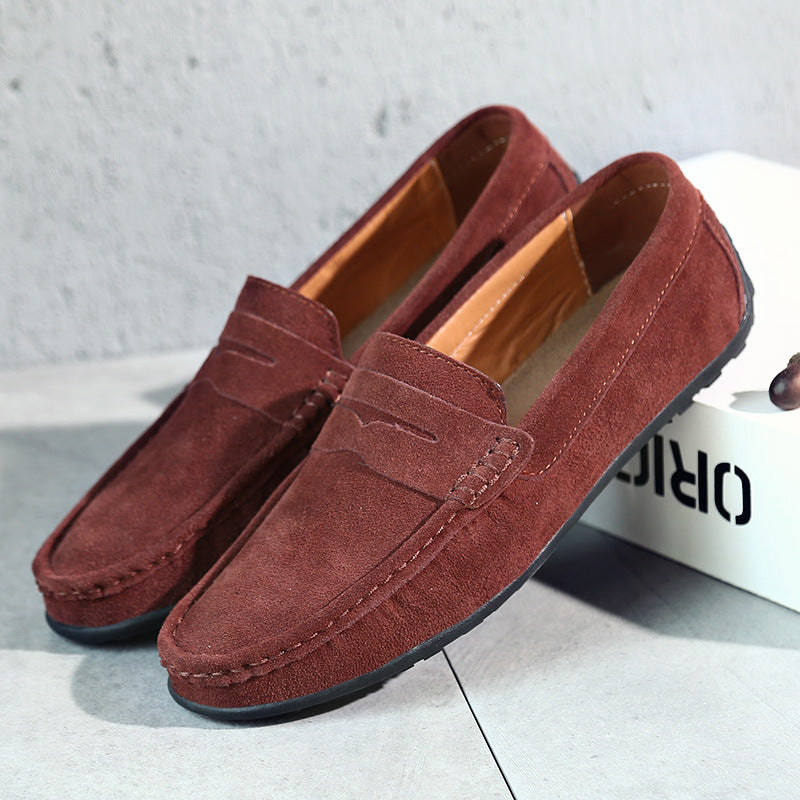 Retro suède herens loafers