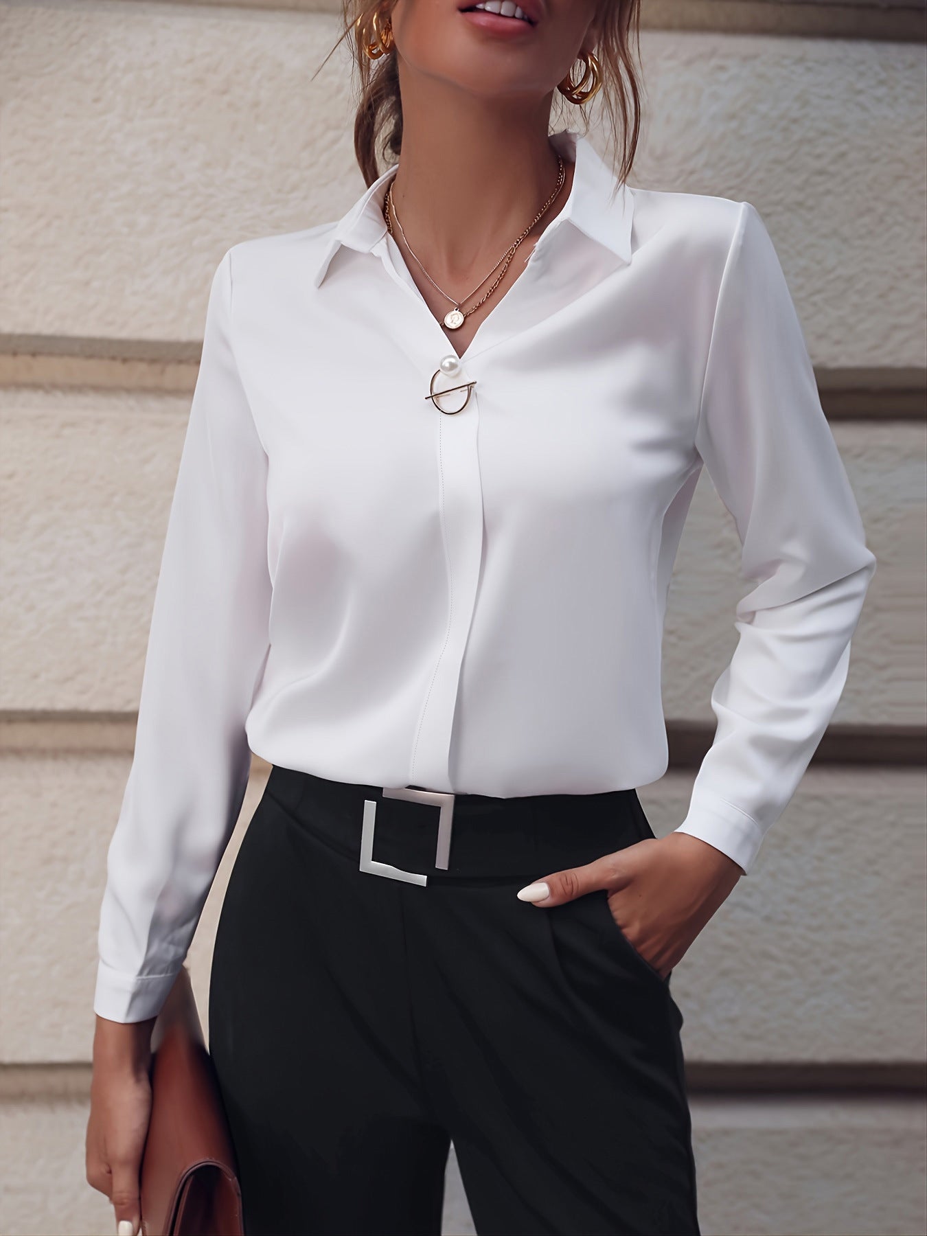 Mica™ Elegant Slim-Fit Blouse