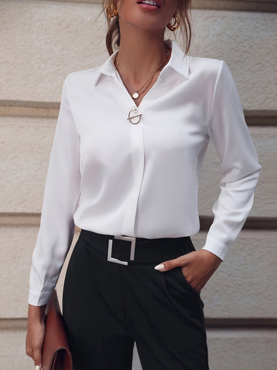 Mica™ Elegant Slim-Fit Blouse
