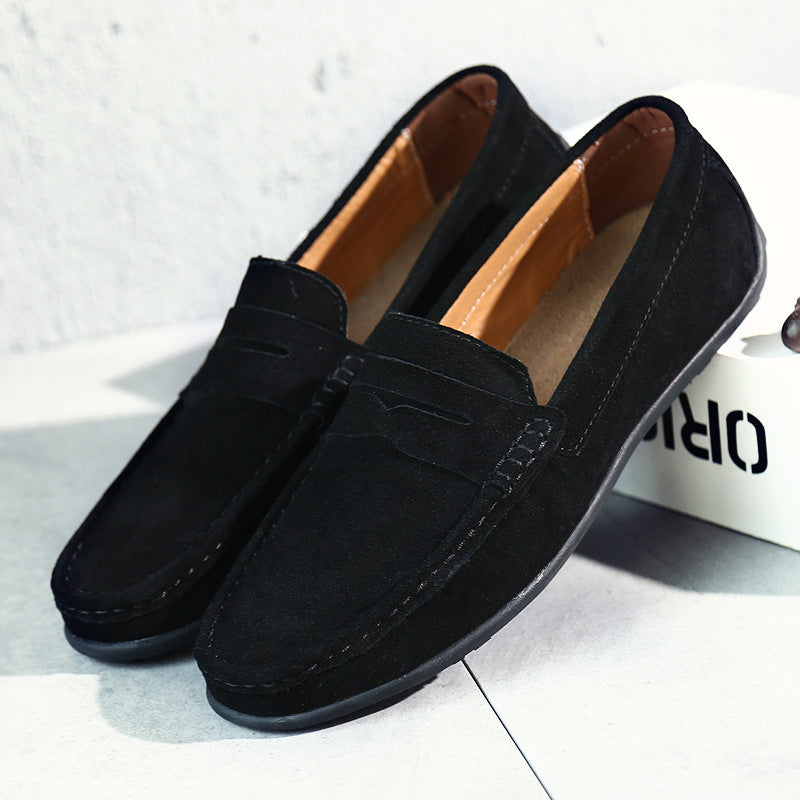 Retro suède herens loafers