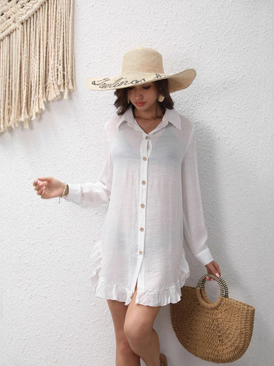 Esméa™ Gerimpelde Katoenen Strandblouse