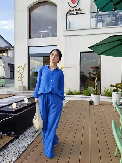 Lara Linnen overhemjumpsuit