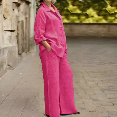 Lara Linnen overhemjumpsuit