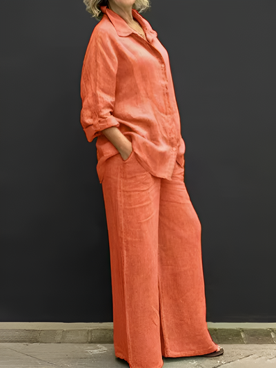 Lara Linnen overhemjumpsuit