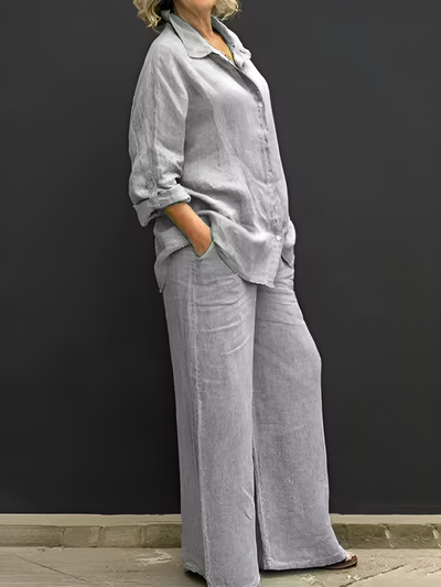 Lara Linnen overhemjumpsuit