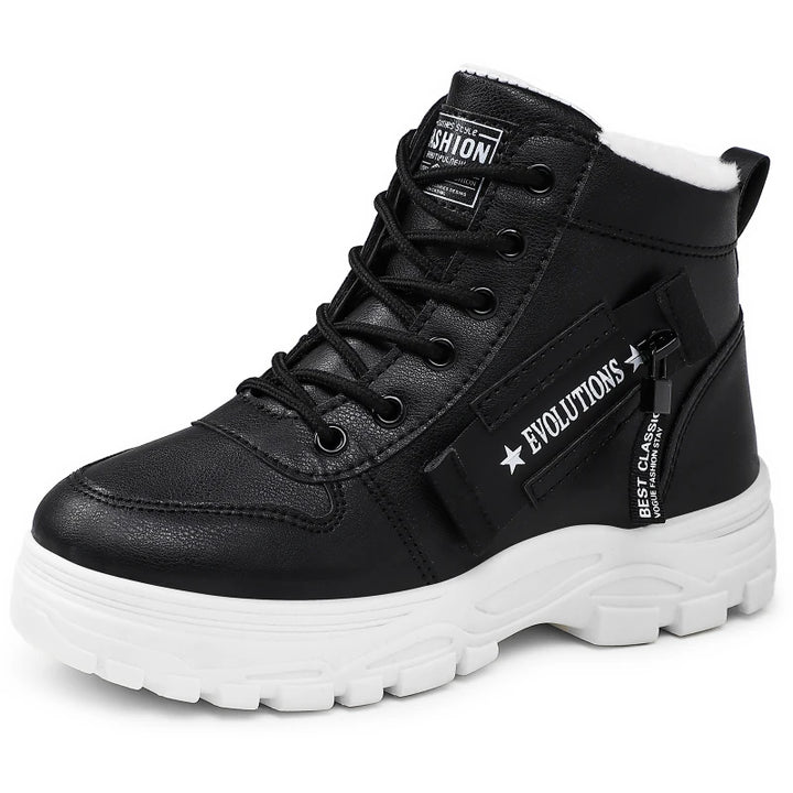 Noor gevoerde veter-snowboots in zwart