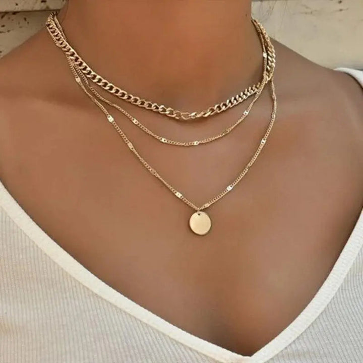 Elegante halsketting met tweekleurige afwerking