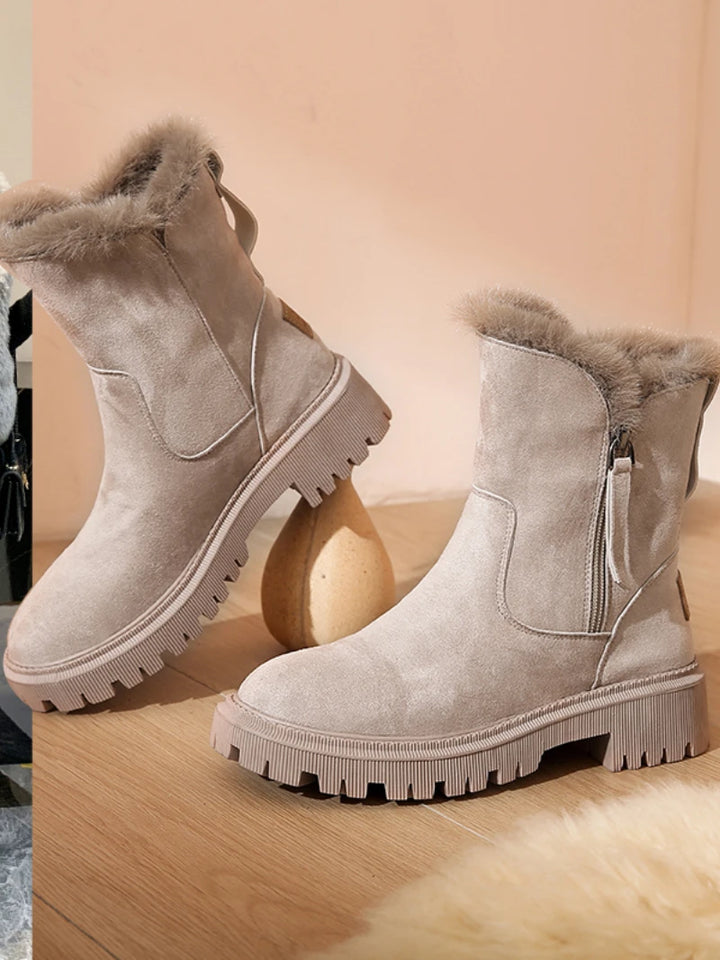 Isa plateau snowboots met pluche voering – detail