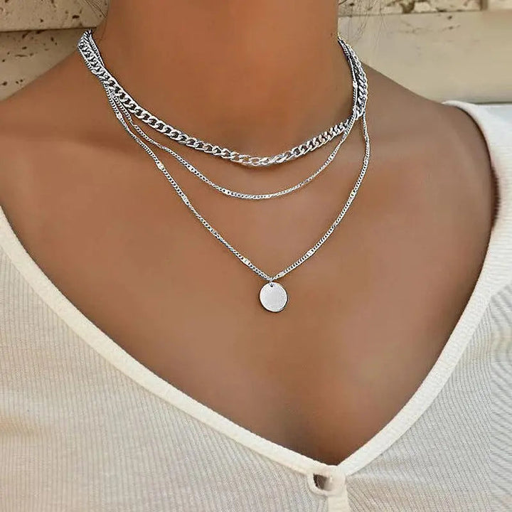 Elegante halsketting met tweekleurige afwerking
