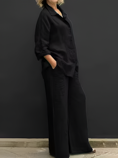 Lara Linnen overhemjumpsuit