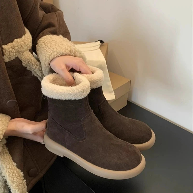Sanne warm gevoerde enkellaarsjes met zijrits – detail