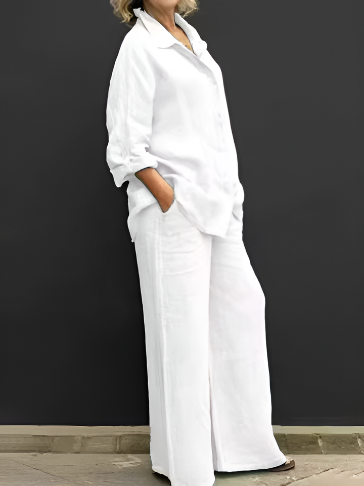 Lara Linnen overhemjumpsuit