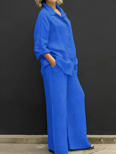 Lara Linnen overhemjumpsuit