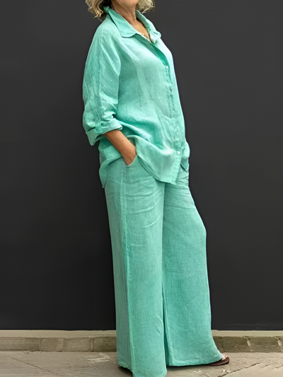 Lara Linnen overhemjumpsuit