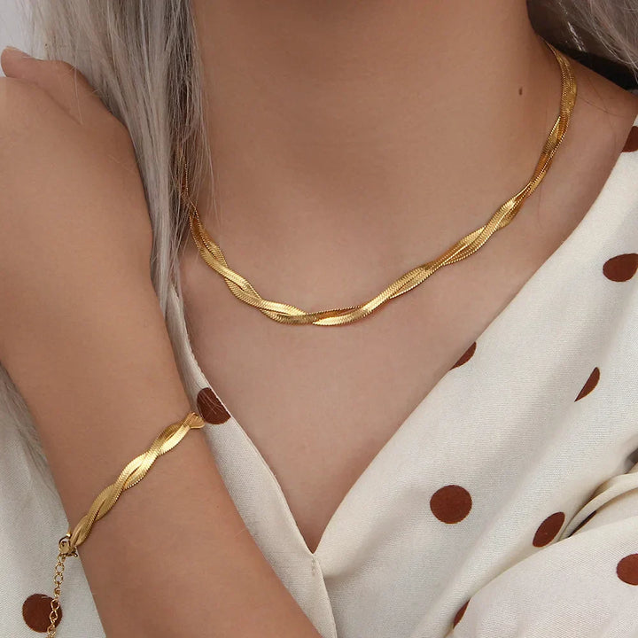Tijdloze set met halsketting en armband