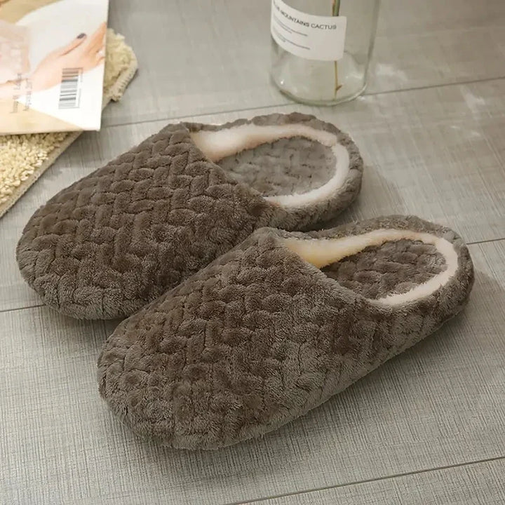 Noelle Pluche Open Pantoffels