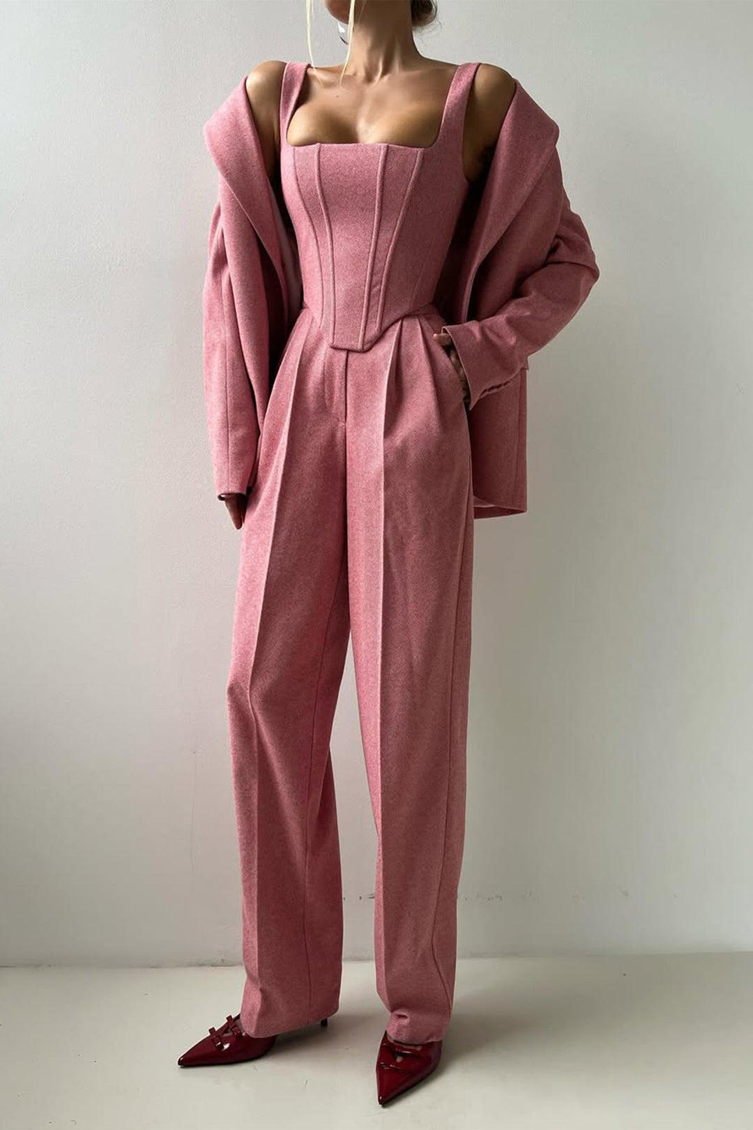 Dolce™ - Drie-delig set met dubbele rij blazer