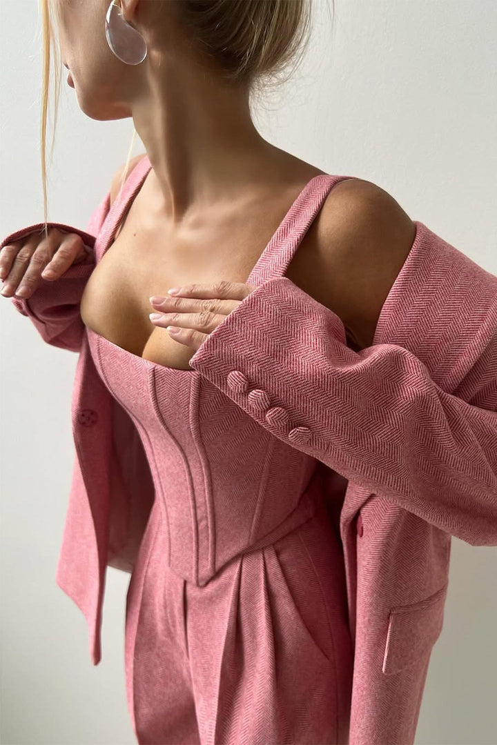 Dolce™ - Drie-delig set met dubbele rij blazer