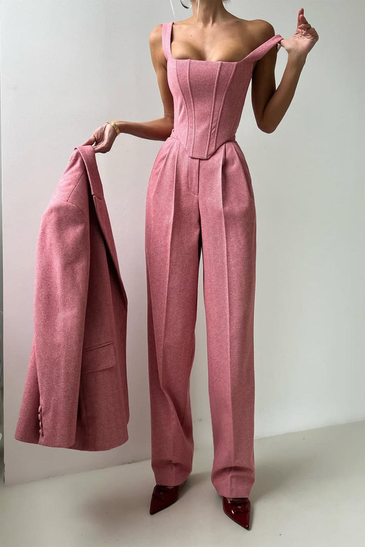 Dolce™ - Drie-delig set met dubbele rij blazer