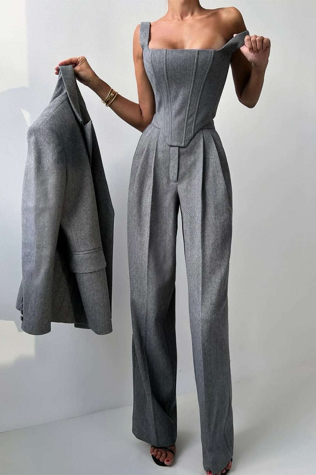 Dolce™ - Drie-delig set met dubbele rij blazer