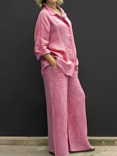 Lara Linnen overhemjumpsuit